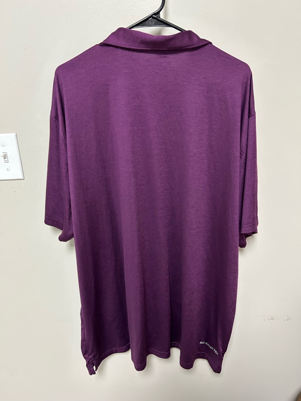 Ariat AriatTek Polo XXL Purple Golf Performance Shirt Moisture Wicking - Picture 6 of 6